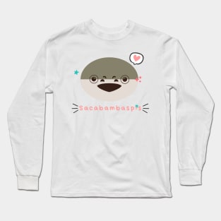 Smiling Sacabambaspis Fish Face Cute Kawaii Long Sleeve T-Shirt